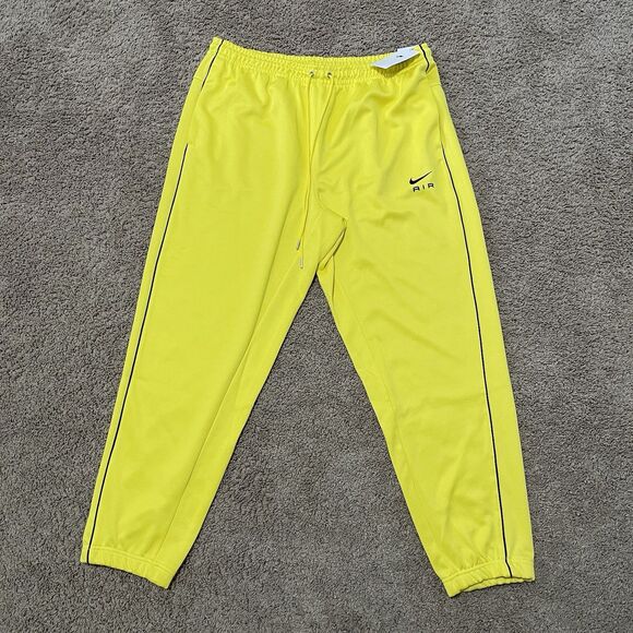 Nike Air Track Pants Mens XXL Neon Yellow Jogger Standard Fit Taper Leg Regular - Picture 1 of 12